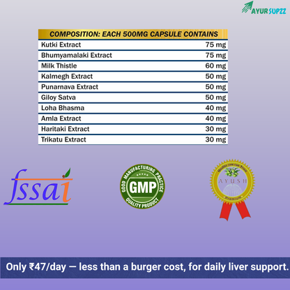 LivRX Ayurvedic Liver Detox Support Capsules
