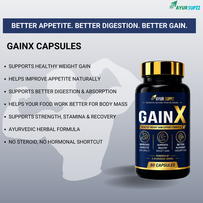 Gain X – Ayurvedic Weight Gain Support Formula